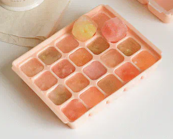 【Baby & I】Korea Silicone Baby Food Jelly Cube Storage (12 Cubes) [Coral Pink]
