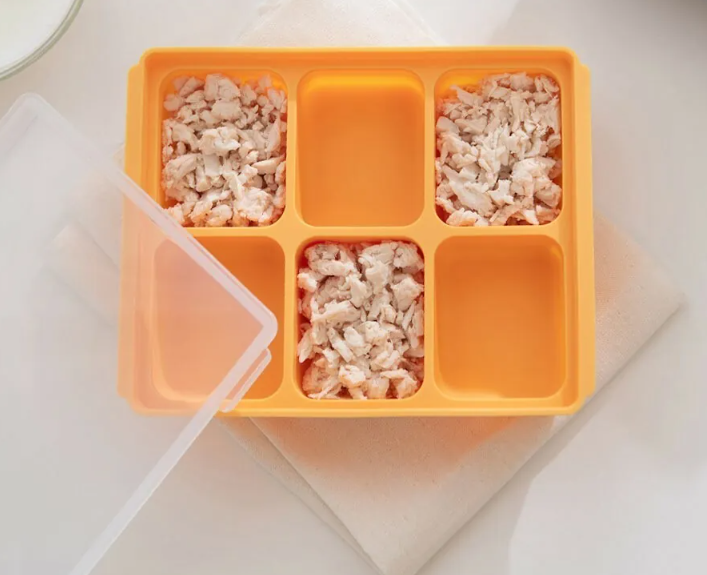 【Baby & I】Korea Silicone Baby Food Jelly Cube Storage (6 Cubes) [Mustard]
