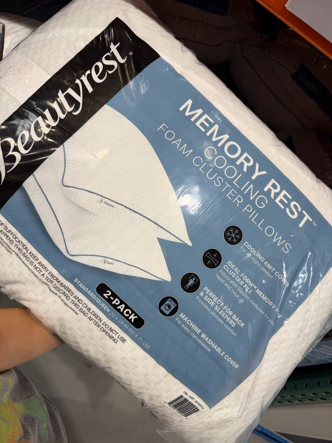 【限定賣場，不可自行下單】Beautyrest 席夢思記憶枕 ( 1 組 2 顆 )