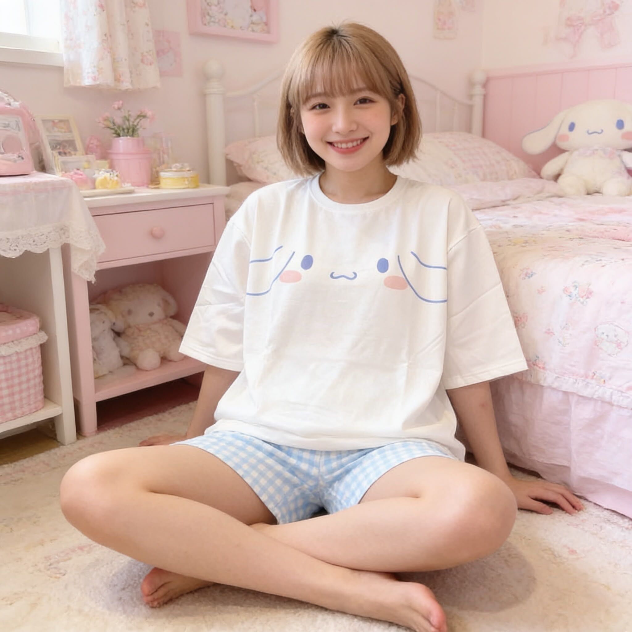 23091 Sanrio 玉桂狗大面短袖 T-shirt 家居服套裝 #SJ23-754595