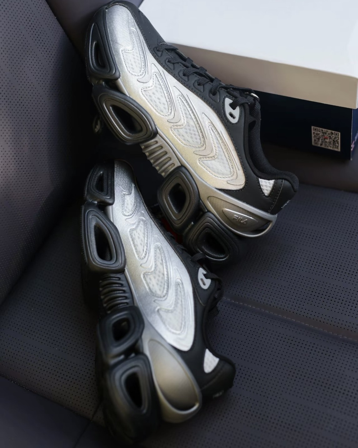 【預購】FILA VETTA SC 厚底老爹鞋 黑銀 F12W632155FBS