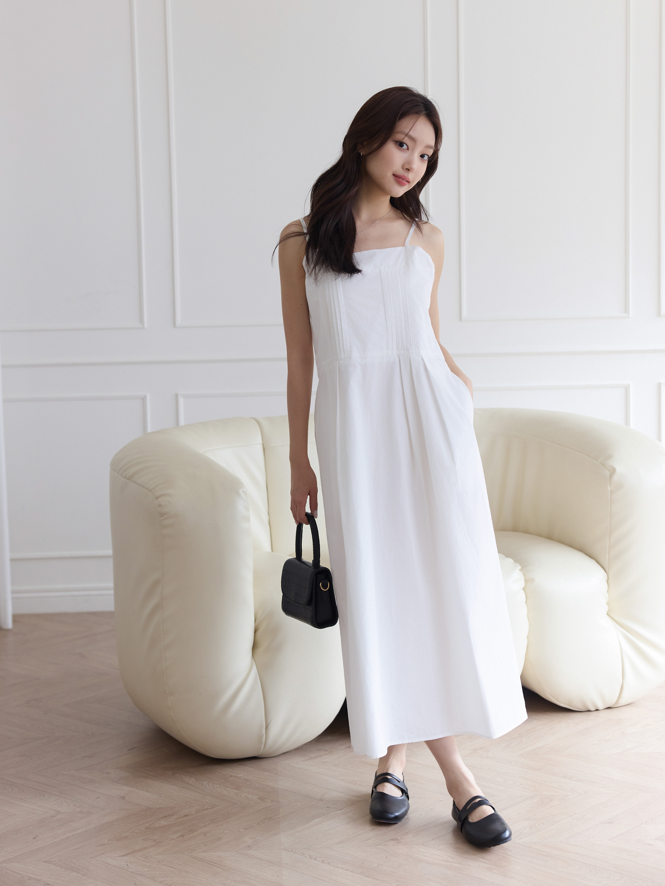 -5kg Effect Figure-Flattering Slimming Spaghetti Strap Dress