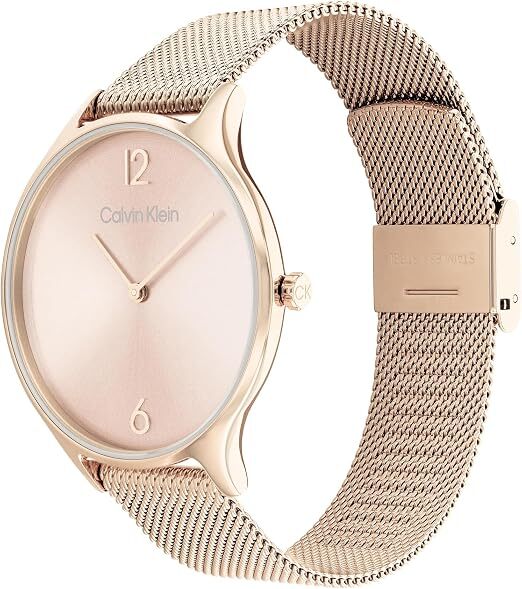 萬年鐘錶 - Calvin Klein   CK  優雅簡約素面玫瑰金米蘭錶帶女錶 CK25200002 錶徑38MM
