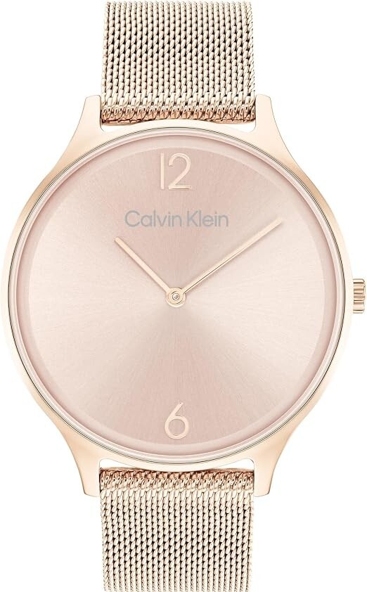 萬年鐘錶 - Calvin Klein   CK  優雅簡約素面玫瑰金米蘭錶帶女錶 CK25200002 錶徑38MM