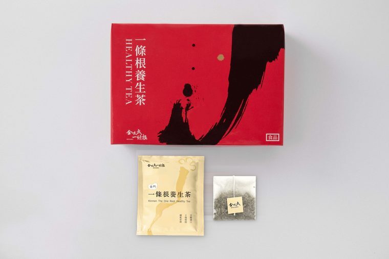 外袋與撕開後的不織布茶包