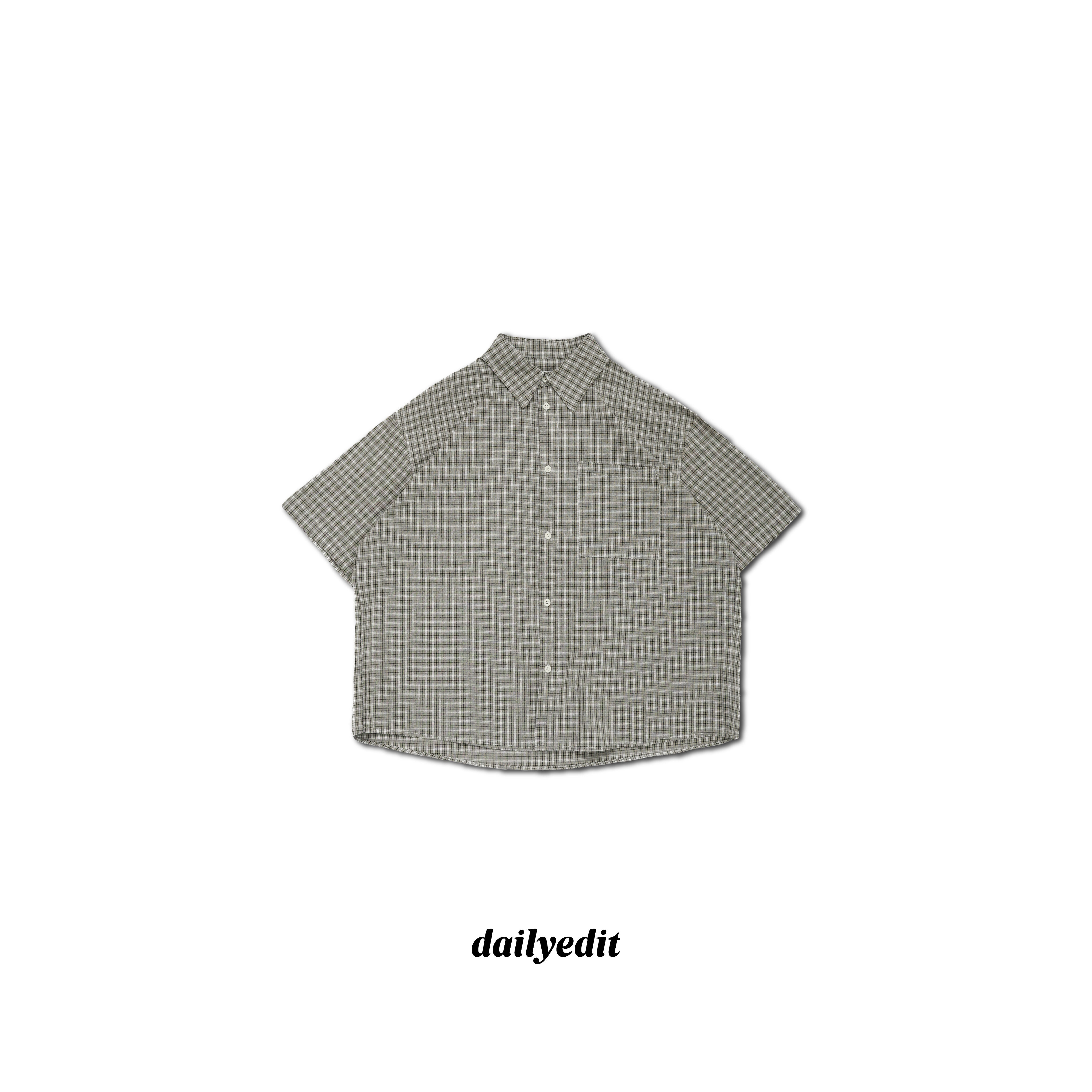 灰綠格紋復古襯衫 Urban Plaid Shirt ST-007