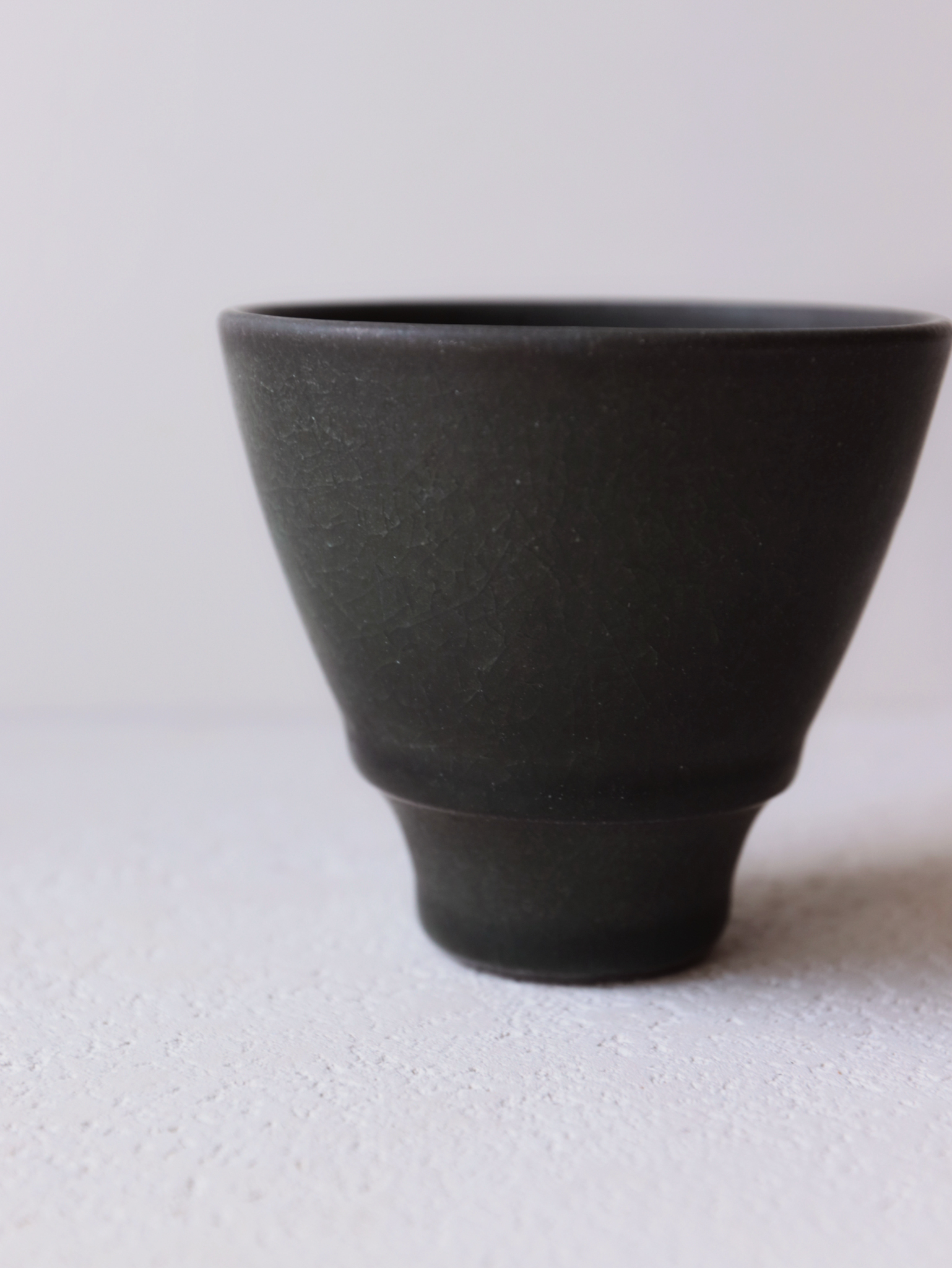陶工房 三寿 黑 茶/酒 杯