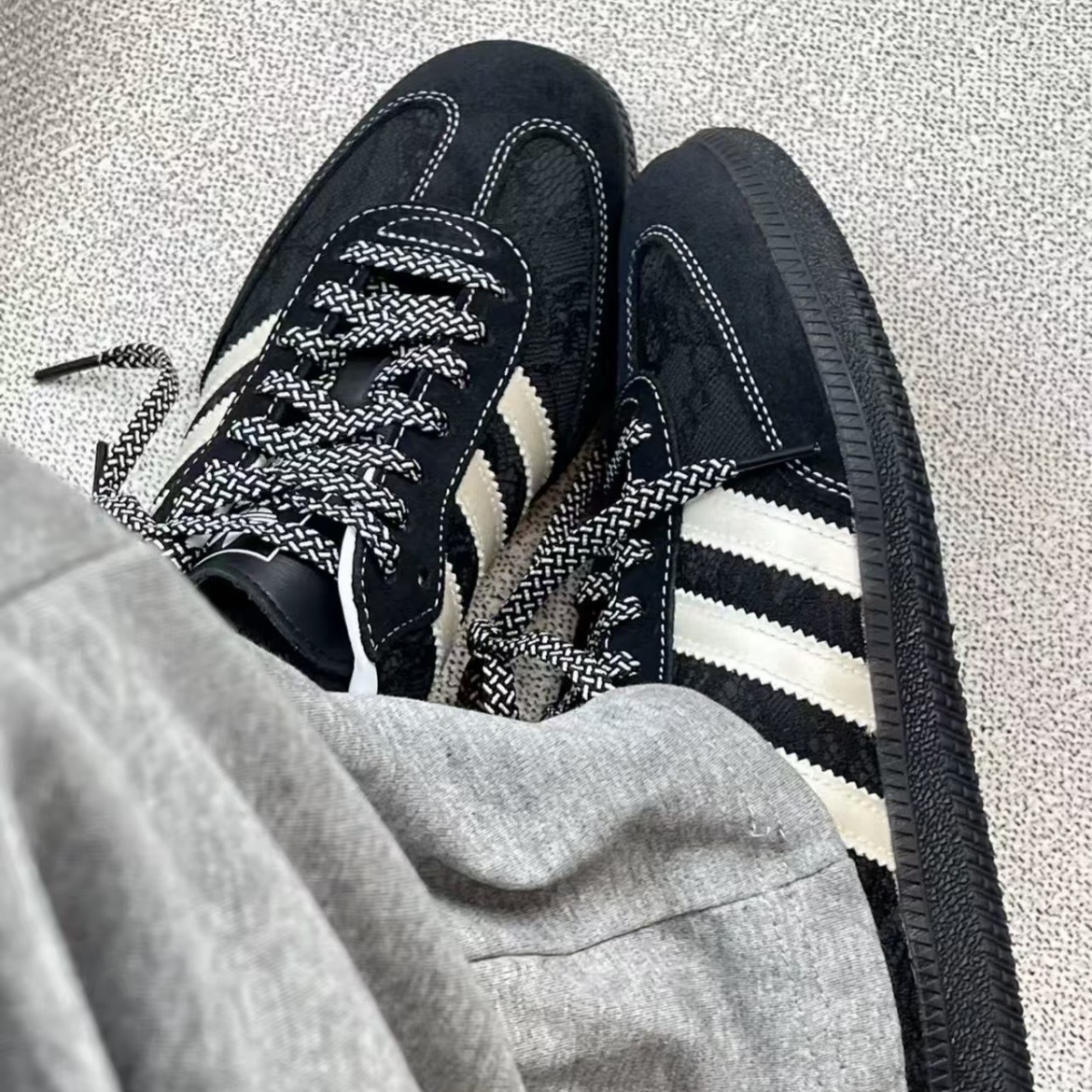 ADIDAS SAMBA OG 蕾絲 黑色 絲綢緞面 德訓鞋 女鞋 KH7842