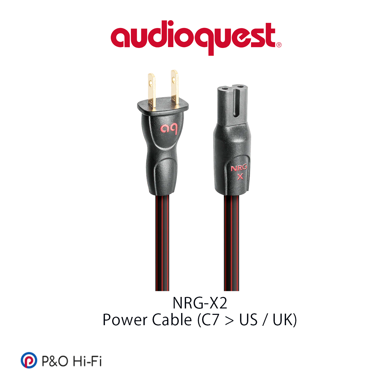 AudioQuest NRG-X2 X 系列電源線 (C7 > 美式 / 英式) (2M)