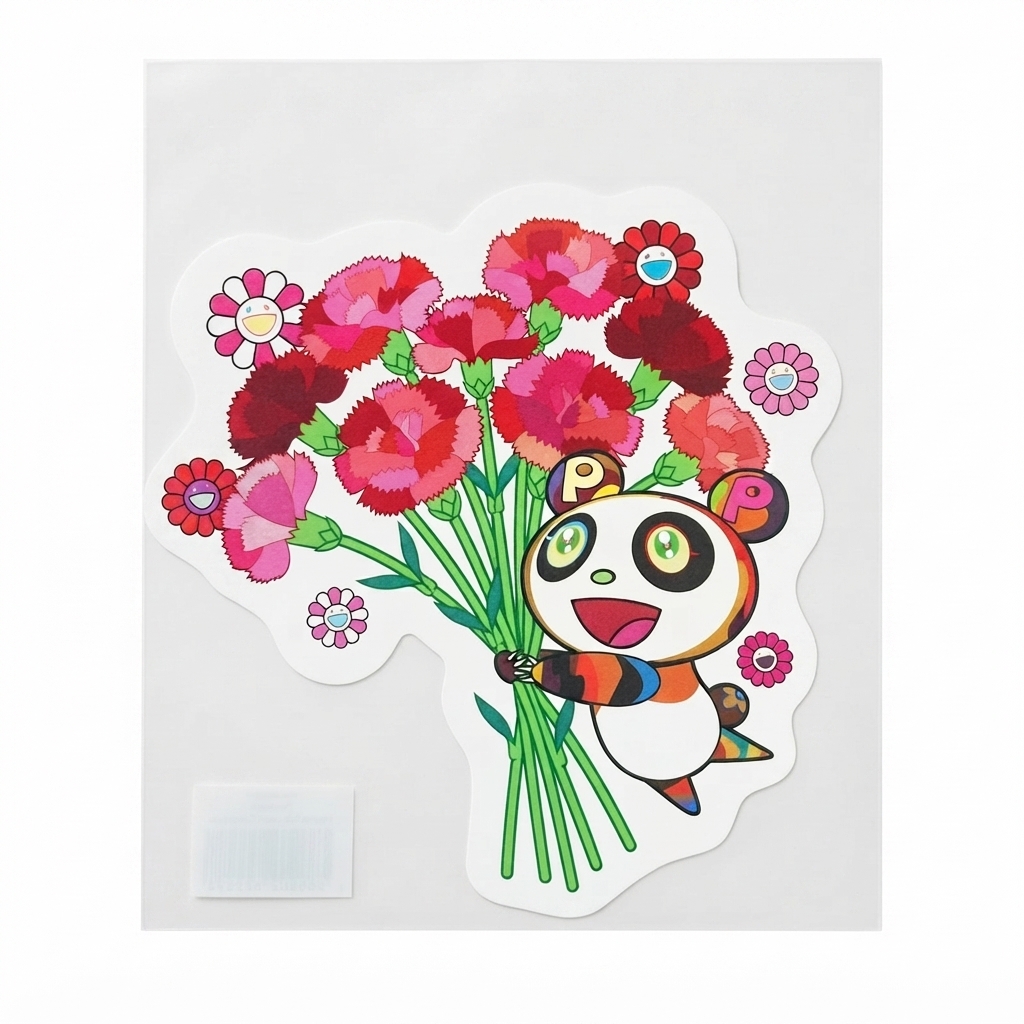 Takashi Murakami Postcard (Panda Club with Carnation)