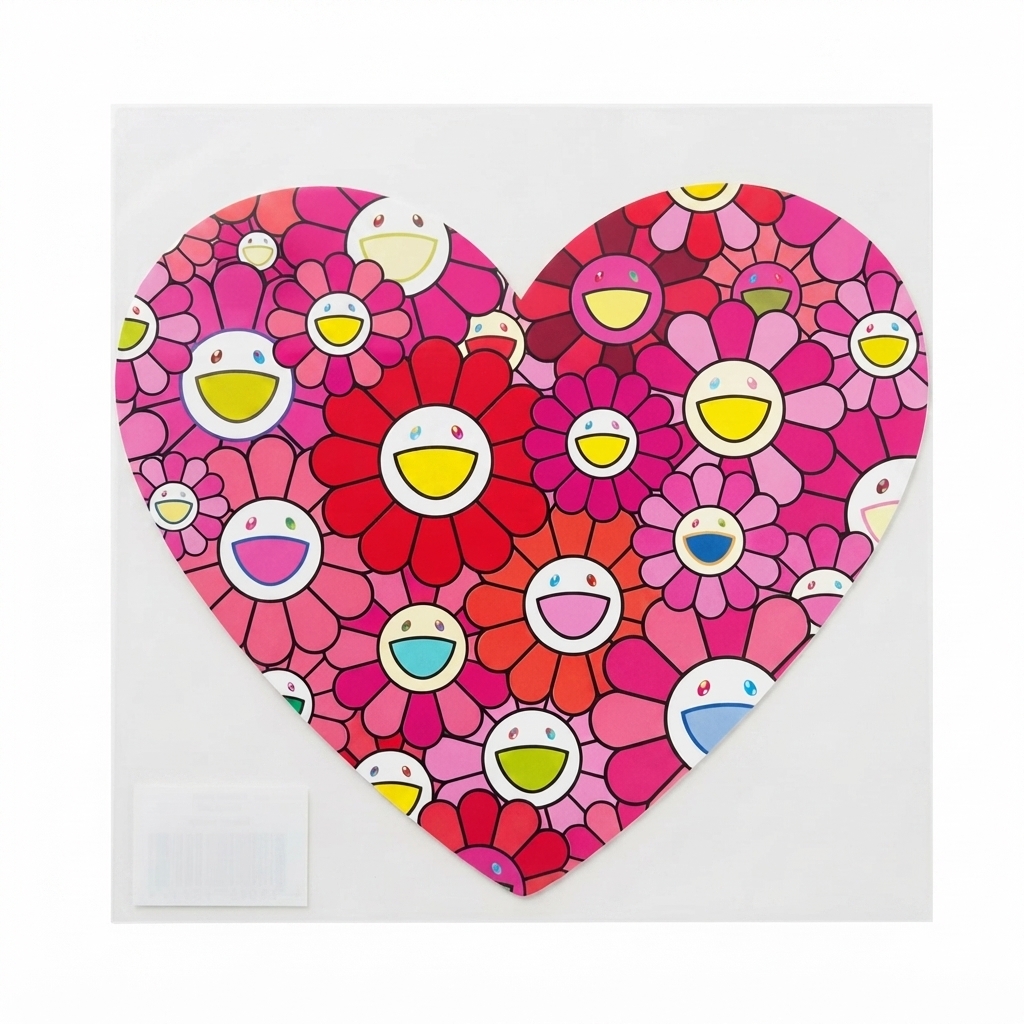Takashi Murakami Postcard (Floral Heart)
