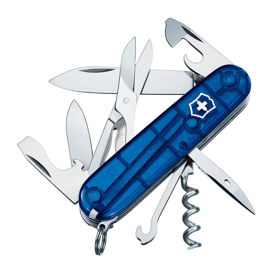 Victorinox 瑞士維氏 Climber 中型袋裝刀 (透明藍色) 84V1.3703.T2