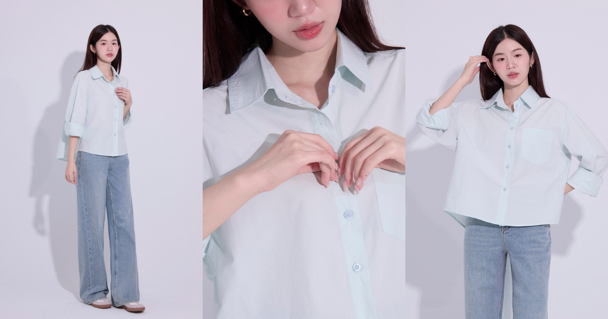 OH!HER 純棉簡約日常襯衫|透氣親膚與極簡剪裁的女裝百搭基本款襯衫