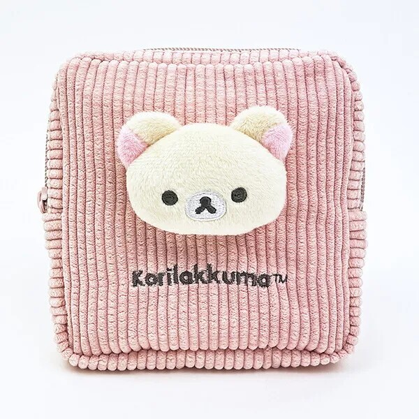 Rilakkuma Korilakkuma Fluffy Pouch (Pink)