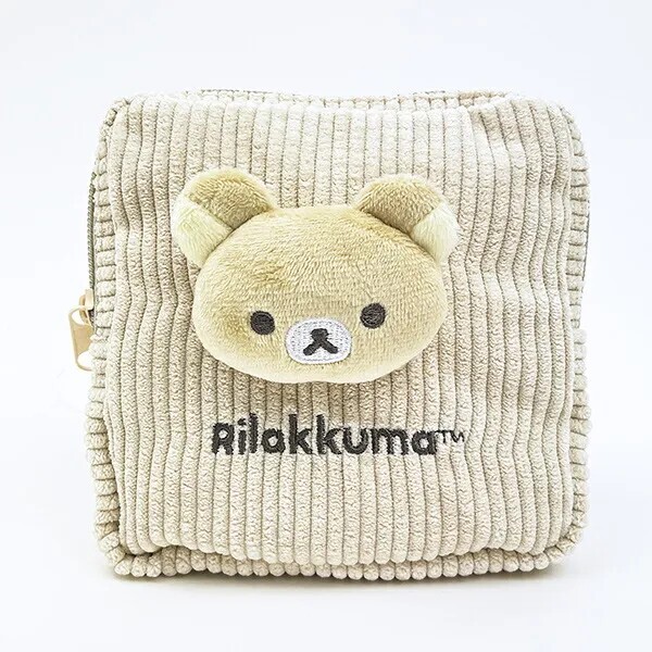 Rilakkuma Fluffy Pouch (Light Brown)