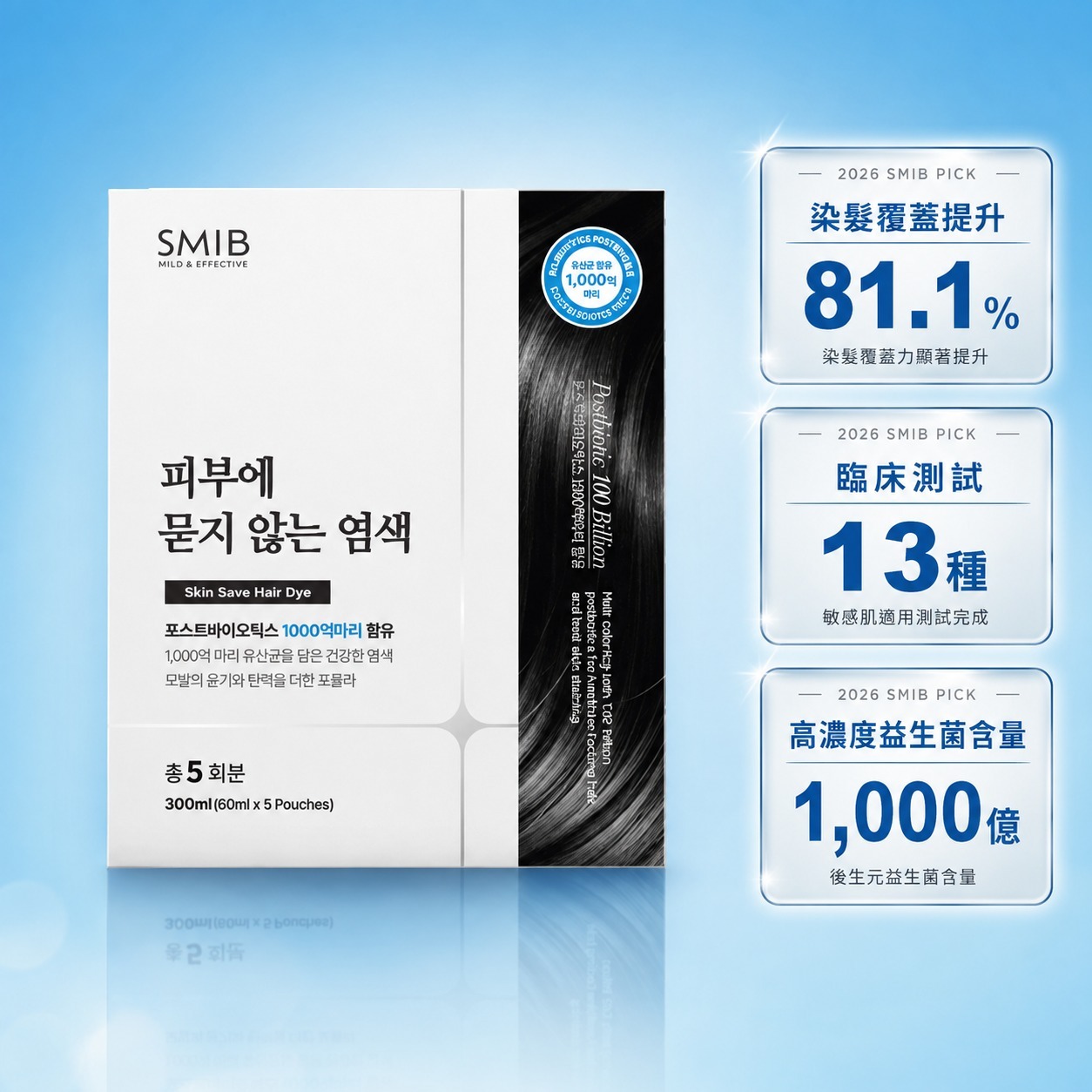 SMIB 不沾頭皮染髮劑 60ml  一盒 (5包入)