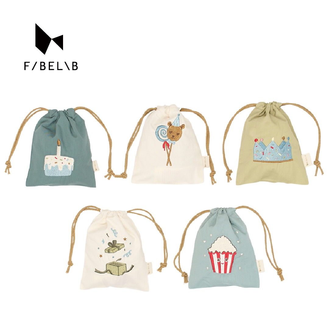 Fabelab 慶生禮物袋五入組 多功能束口袋