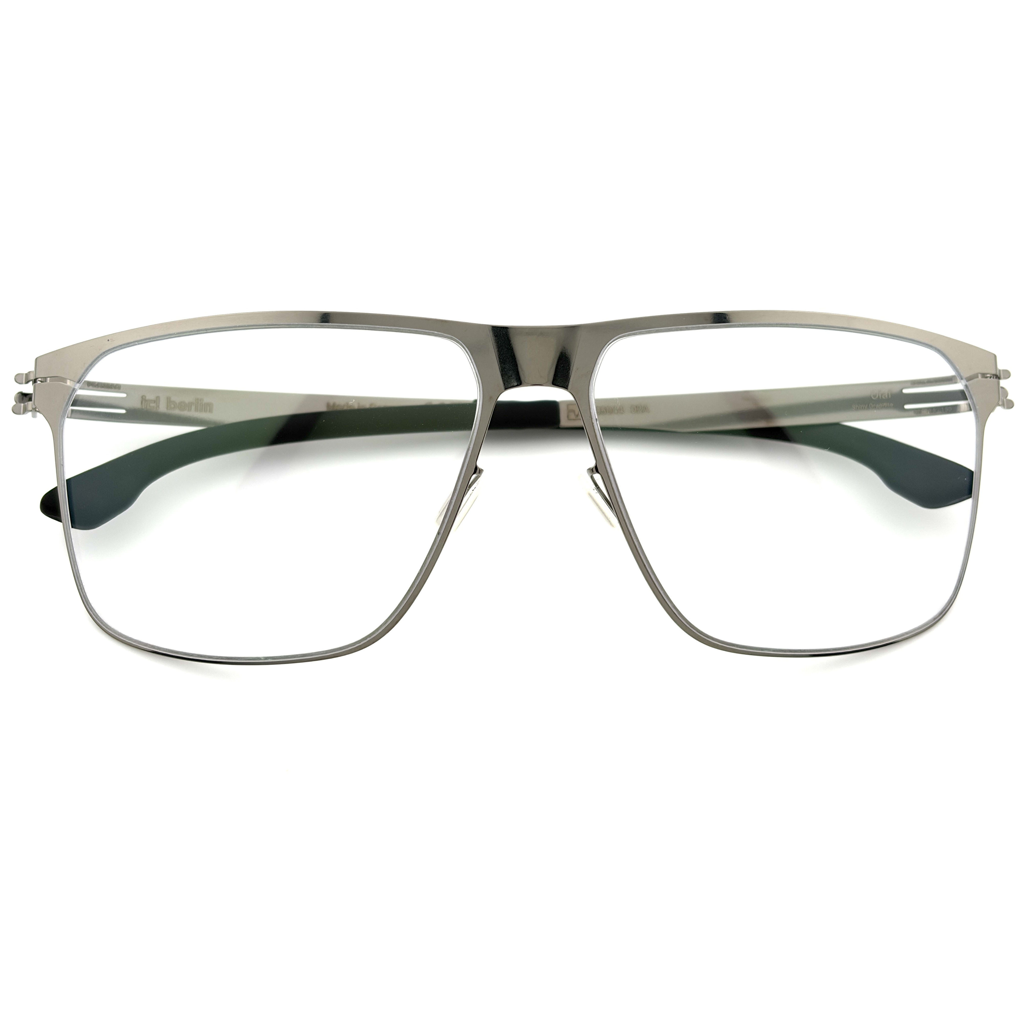 【ic! berlin】Olaf Shiny Graphite 62mm光學眼鏡♦(IC5044 02A)