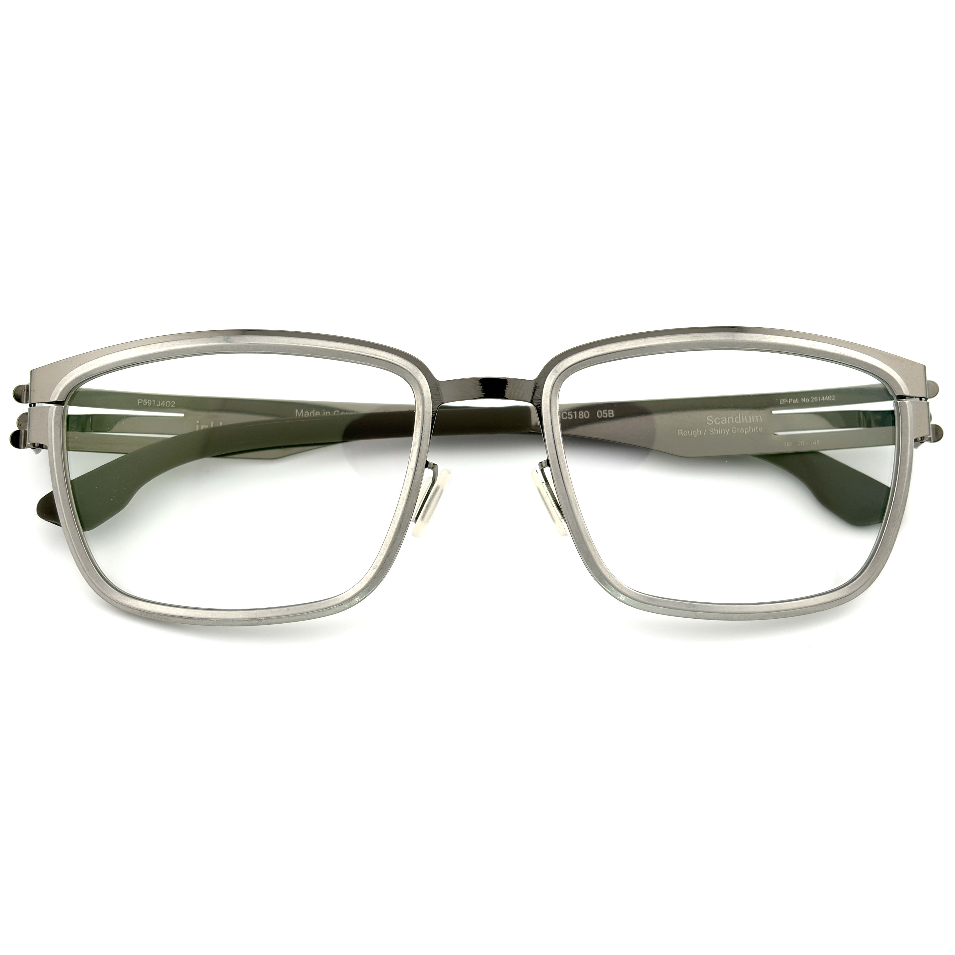 【ic! berlin】Scandium Rough/Shiny Graphite 58mm光學眼鏡♦(IC5180 05B)