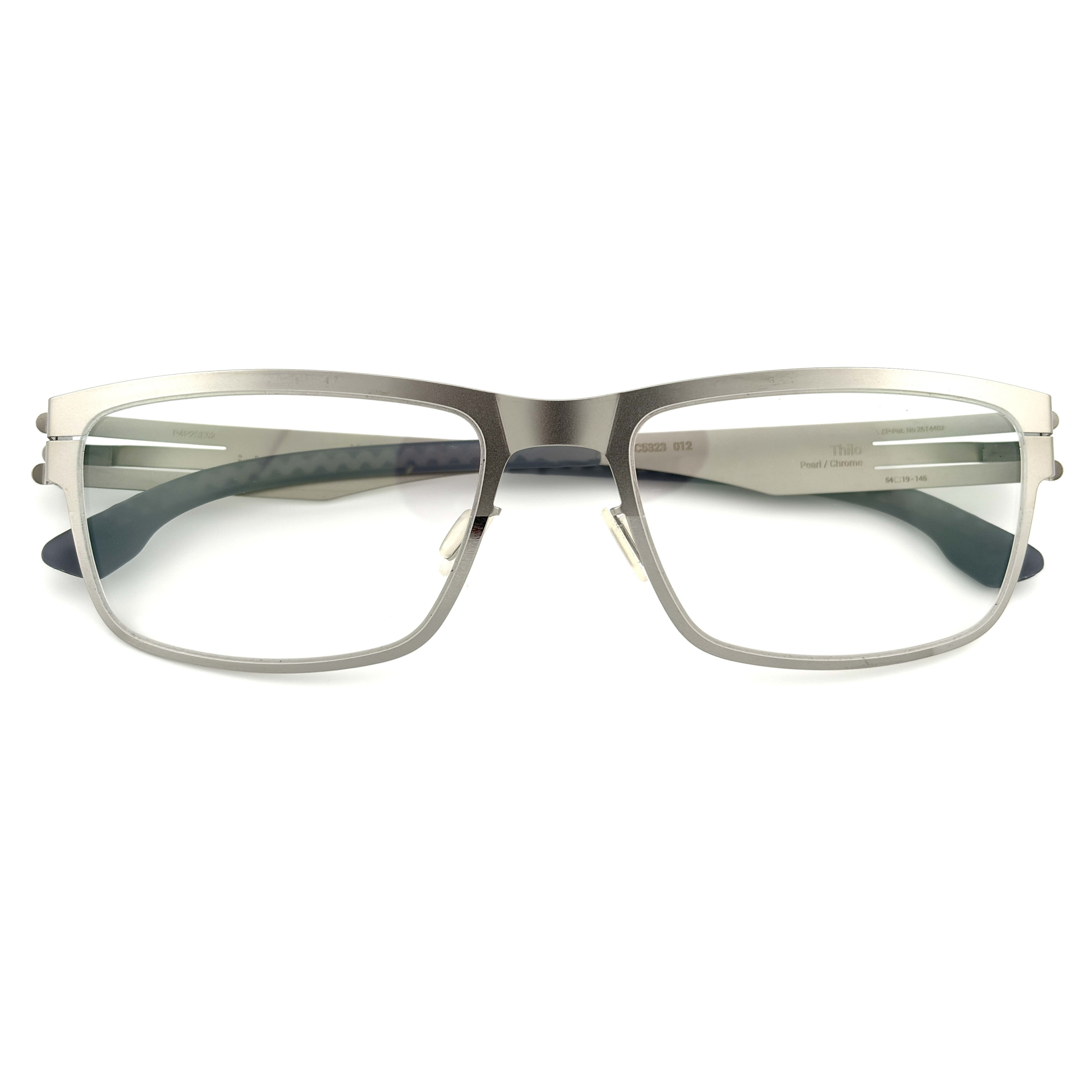 【ic! berlin】Thilo Pearl/Chrome 54mm光學眼鏡♦(IC5323_012)