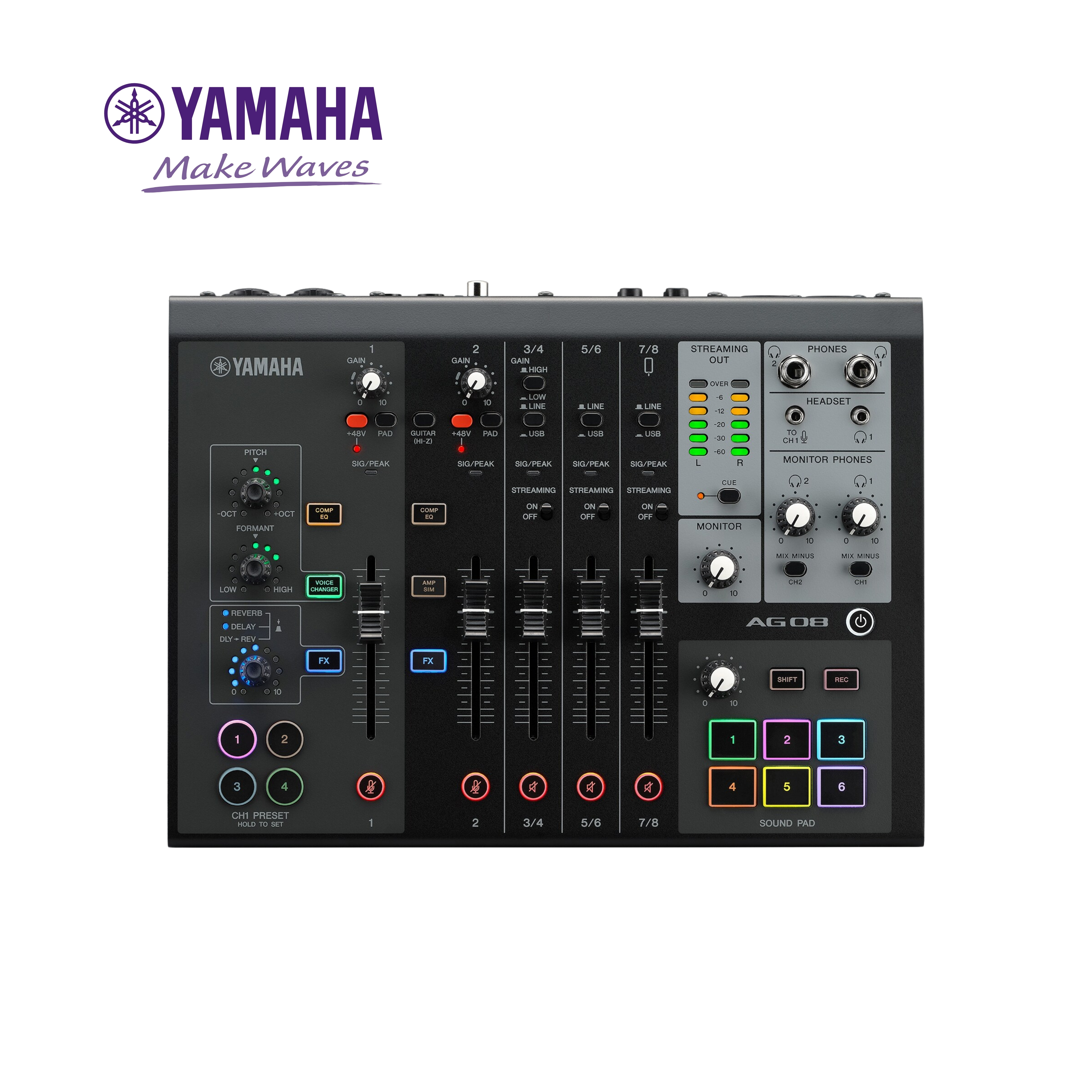 Yamaha AG08 網路直播專用 混音器 錄音介面