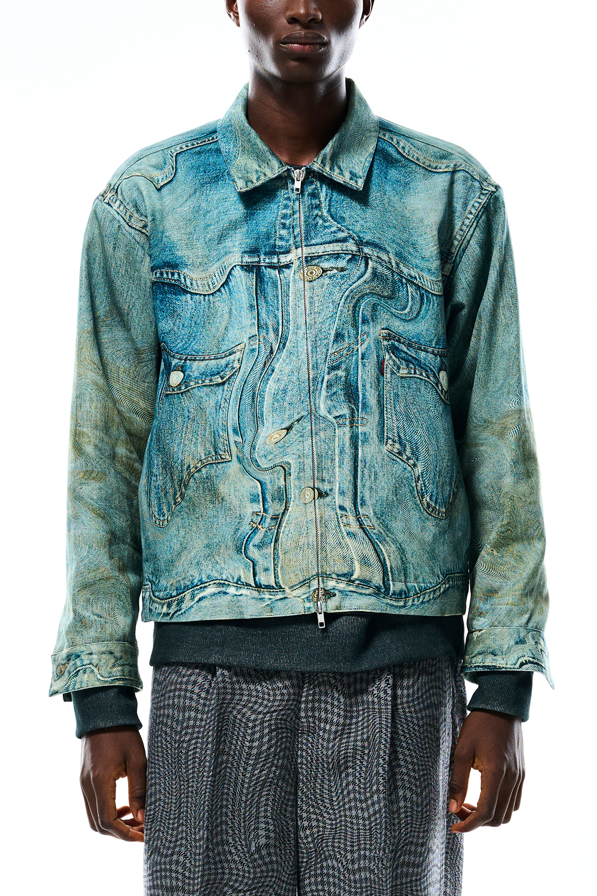 TOLQ MELT GRAPHIC PRINTED JACKET