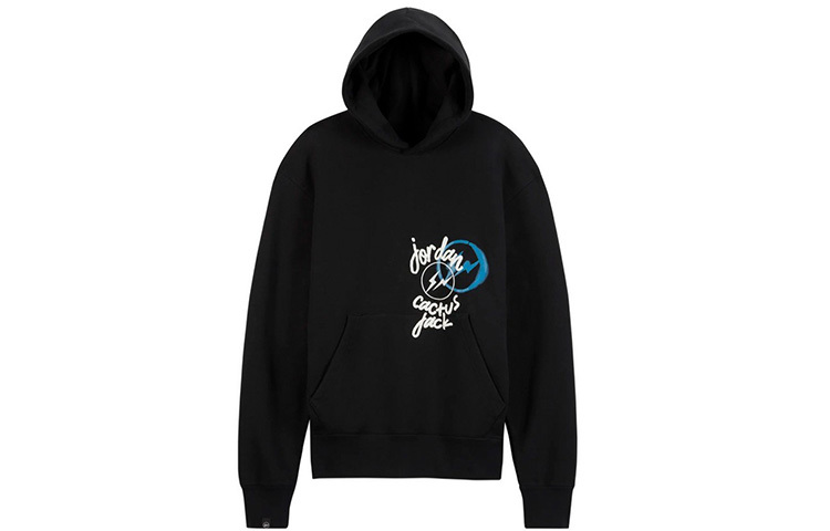【代購】Air Jordan X Travis Scott X Fragment Cartoon Printing Hoodie Asia Sizing 'Black White DJ0616-010