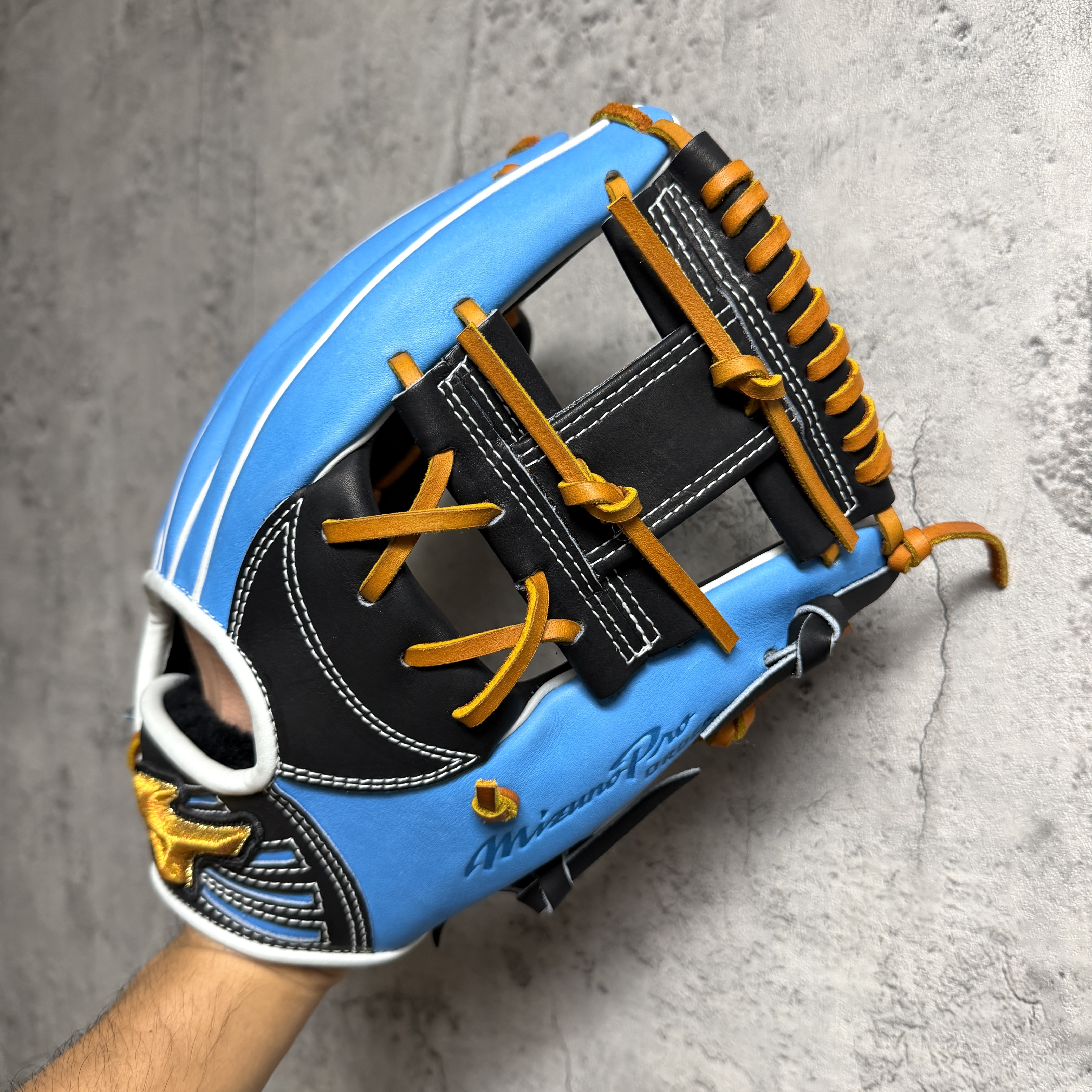 現貨! 約11.7吋 Mizuno Pro 硬式 大內野 長岡秀樹 六孔內建退指 金標 波賀HAGA產 M-M015 瘋牛限定