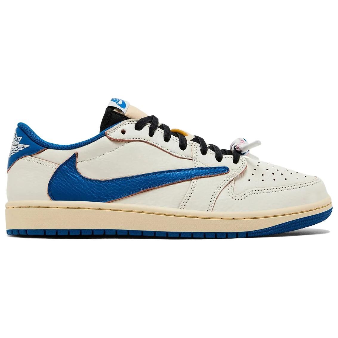 【代購】Jordan 1 Retro Low Og Sp Fragment X Travis Scott Sail Military Blue DM7866-104