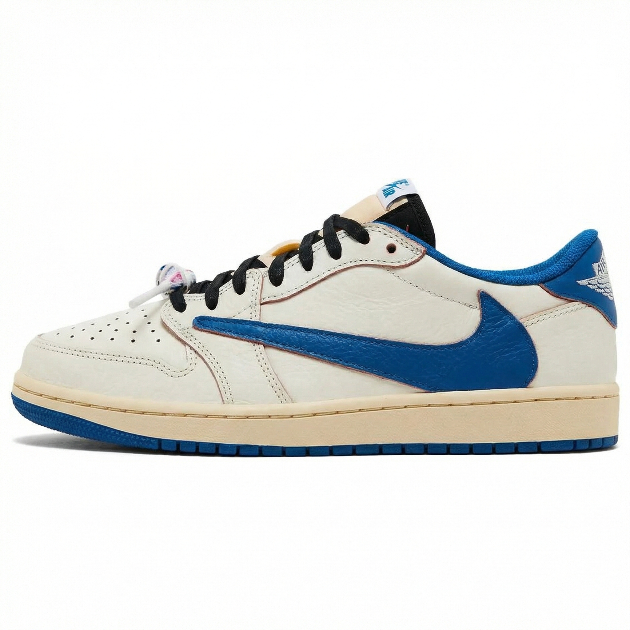 【代購】Jordan 1 Retro Low Og Sp Fragment X Travis Scott Sail Military Blue DM7866-104