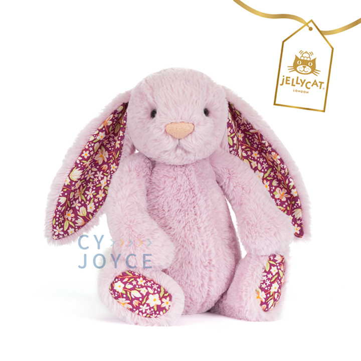 Jellycat Thistlepop Blossom Luxe Bunny Original 奢華致臻安撫碎花兔 薊花紫