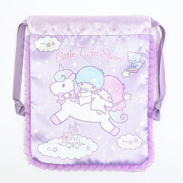 Sanrio Little Twin Stars Lovely Frill Drawstring Bag (Unicorn)