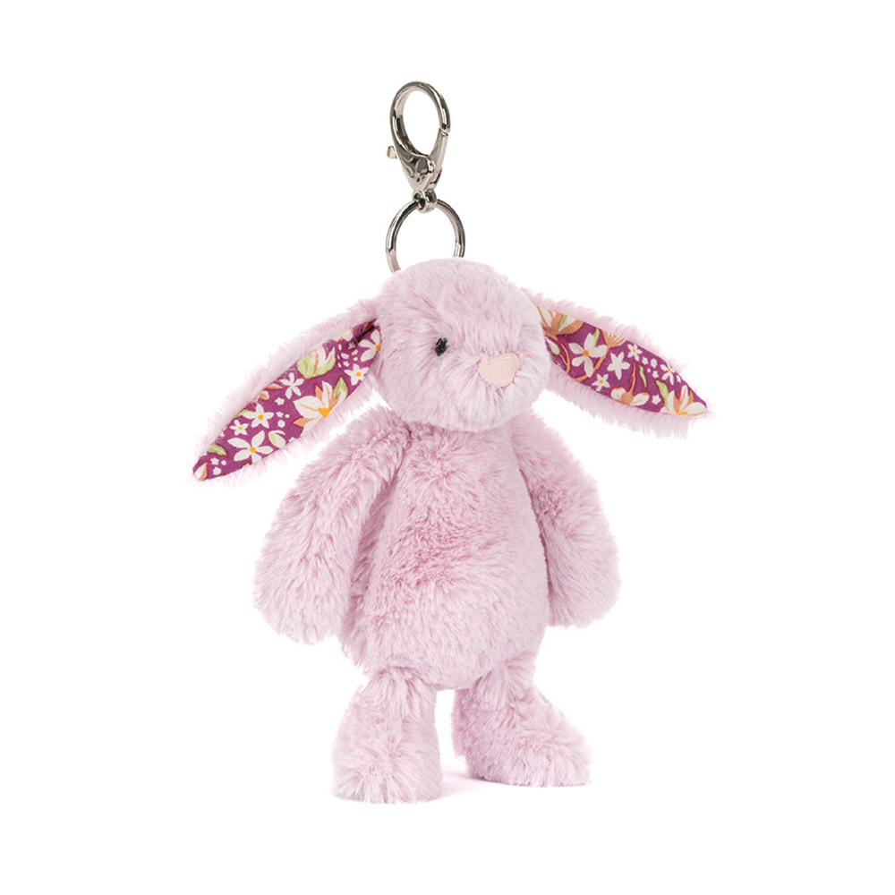 Jellycat  Thistlepop Blossom Bunny Bag Charm 薊花紫碎花兔 吊飾/鑰匙圈