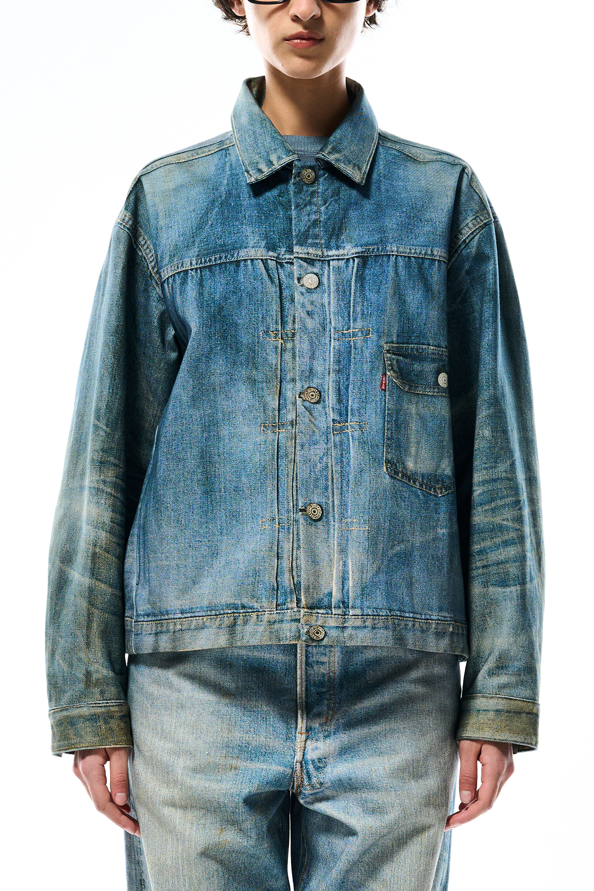 TOLQ TROMPE L'OEIL DENIM JACKET