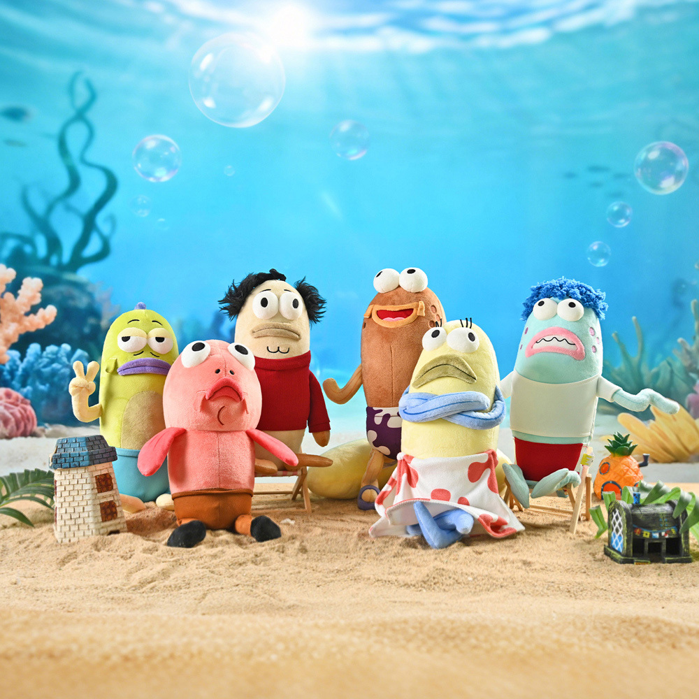 海綿寶寶 32-39cm路人魚 超級委屈/無情比耶/哼!我生氣了/想想就開心/好禿然/扭扭捏捏/內心慌張/拜託拜託