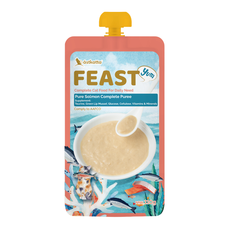 Astkatta Feast 鮮肉泥主食包 - 純三文魚肉 110g (任選4件$128)