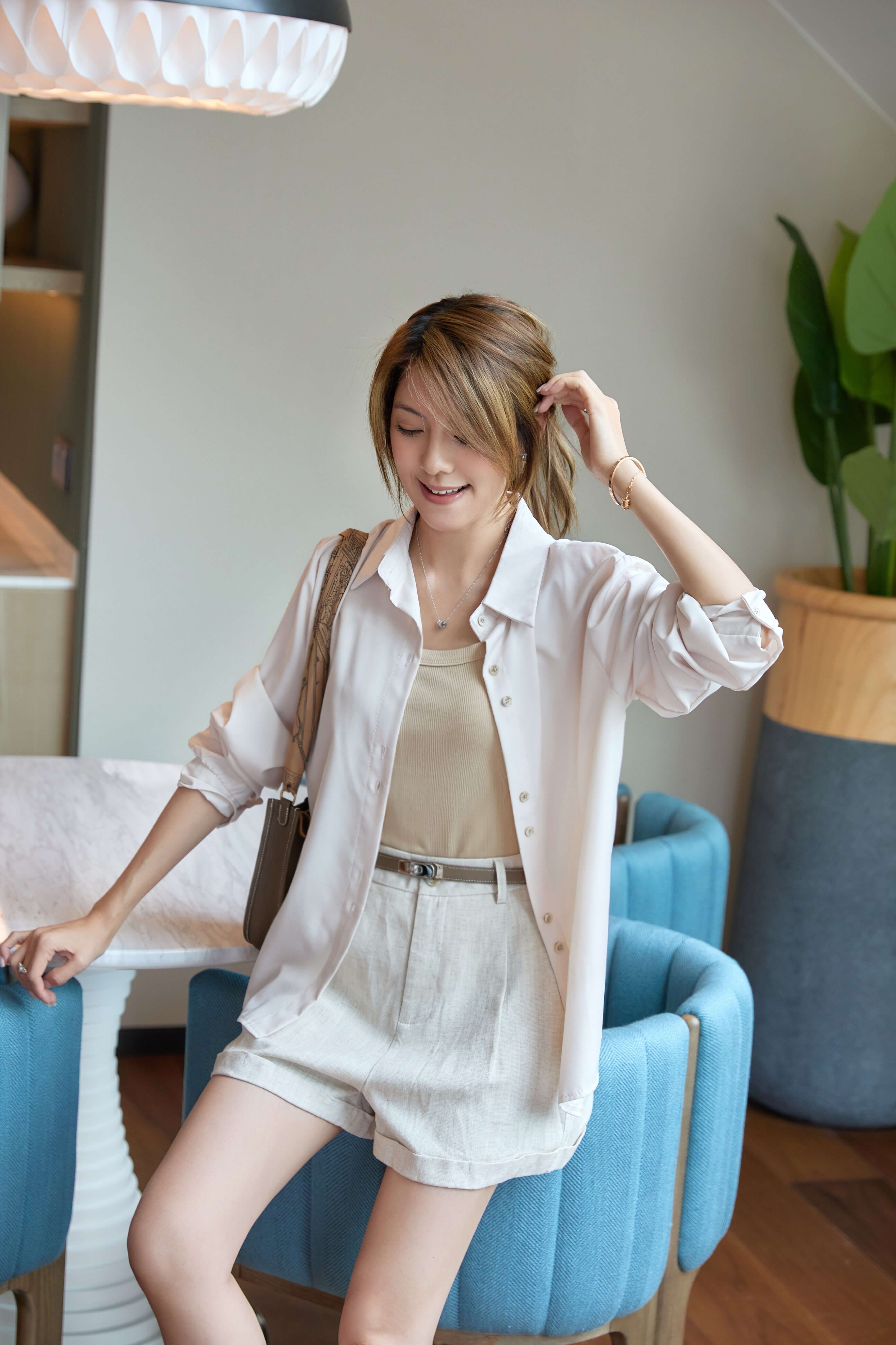Linen A-Line Shorts_PT268L07