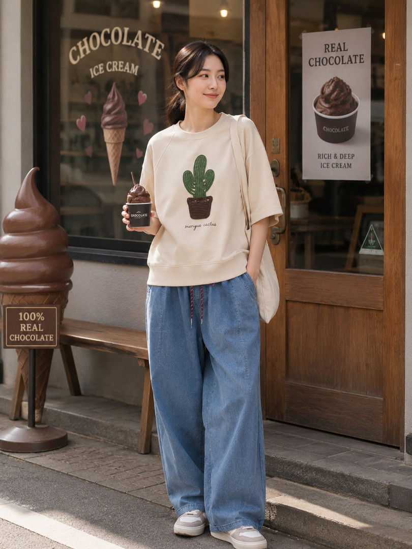 清新植栽系★小仙人掌棉T