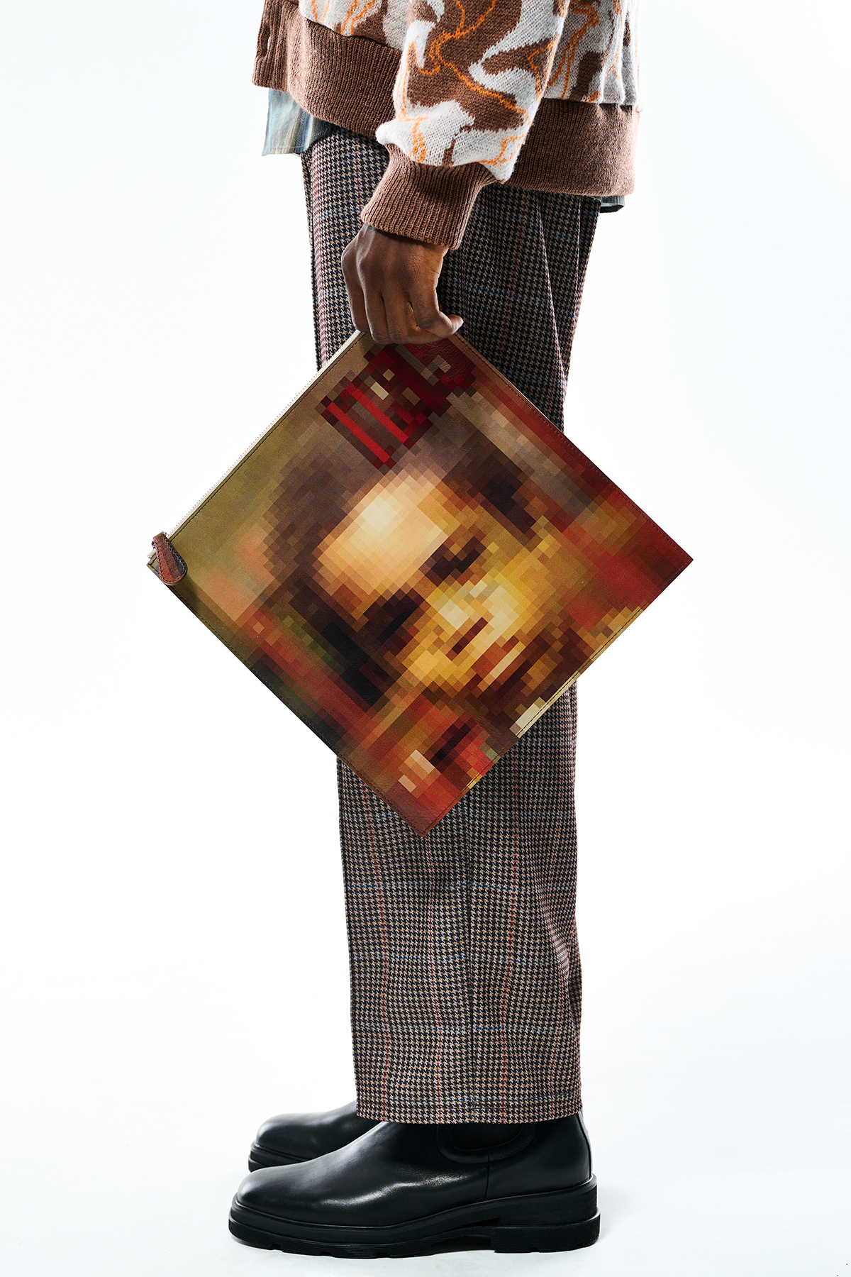 TOLQ TROMPE L'OEIL RECORD JACKET CLUTCH BAG (2COL)