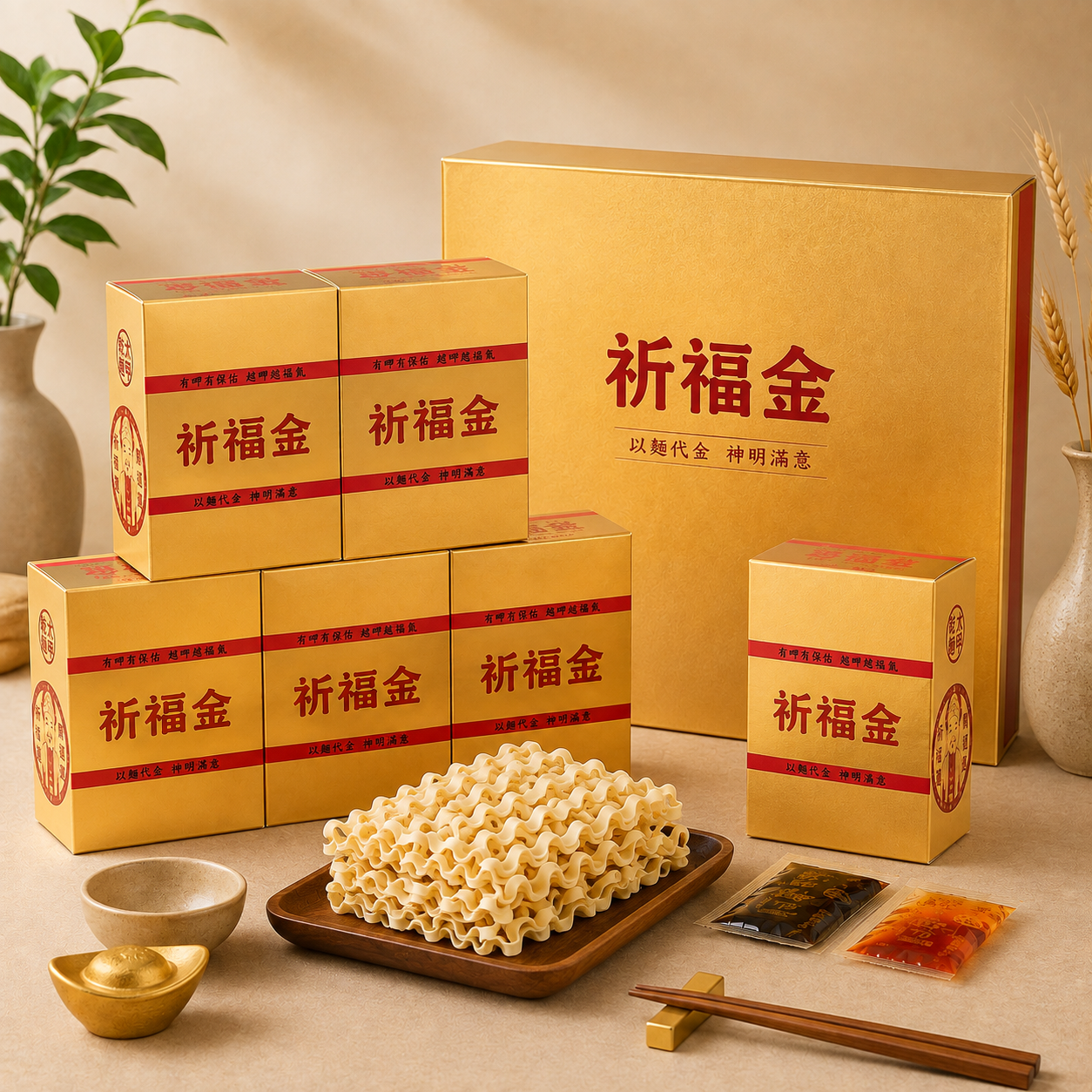 【以麵代金】祈福金（精裝燙金箔版）- 裸麵10盒