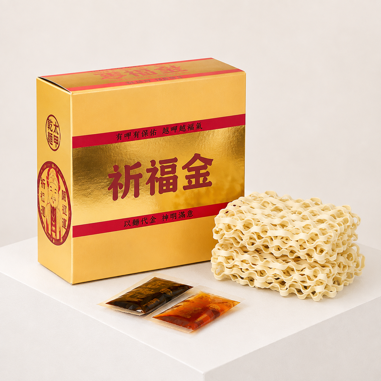 【以麵代金】祈福金（精裝燙金箔版）- 裸麵10盒