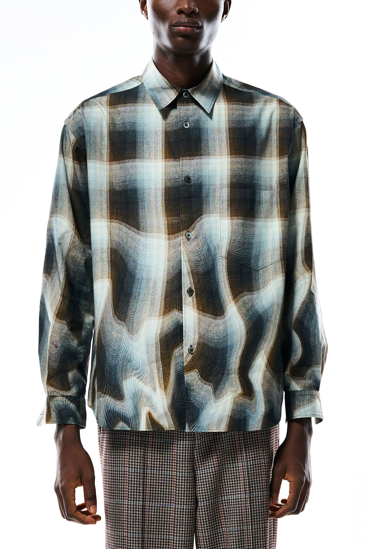 TOLQ MELT GRAPHIC PRINTED REGULAR COLLAR SHIRT