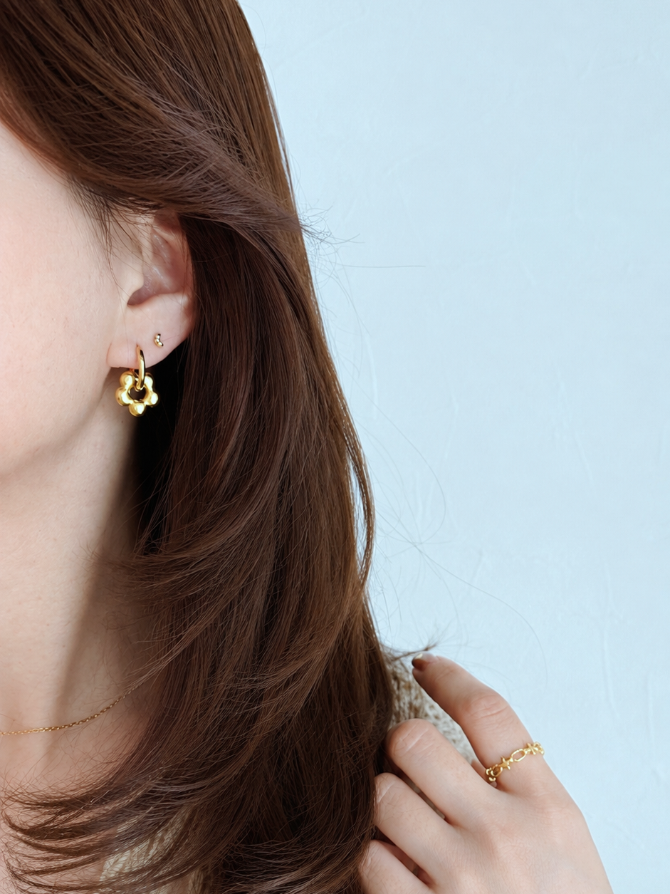 SS zircon tiny moon pierce