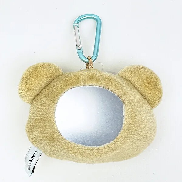 Rilakkuma Fluffy Mirror Mascot Keychain