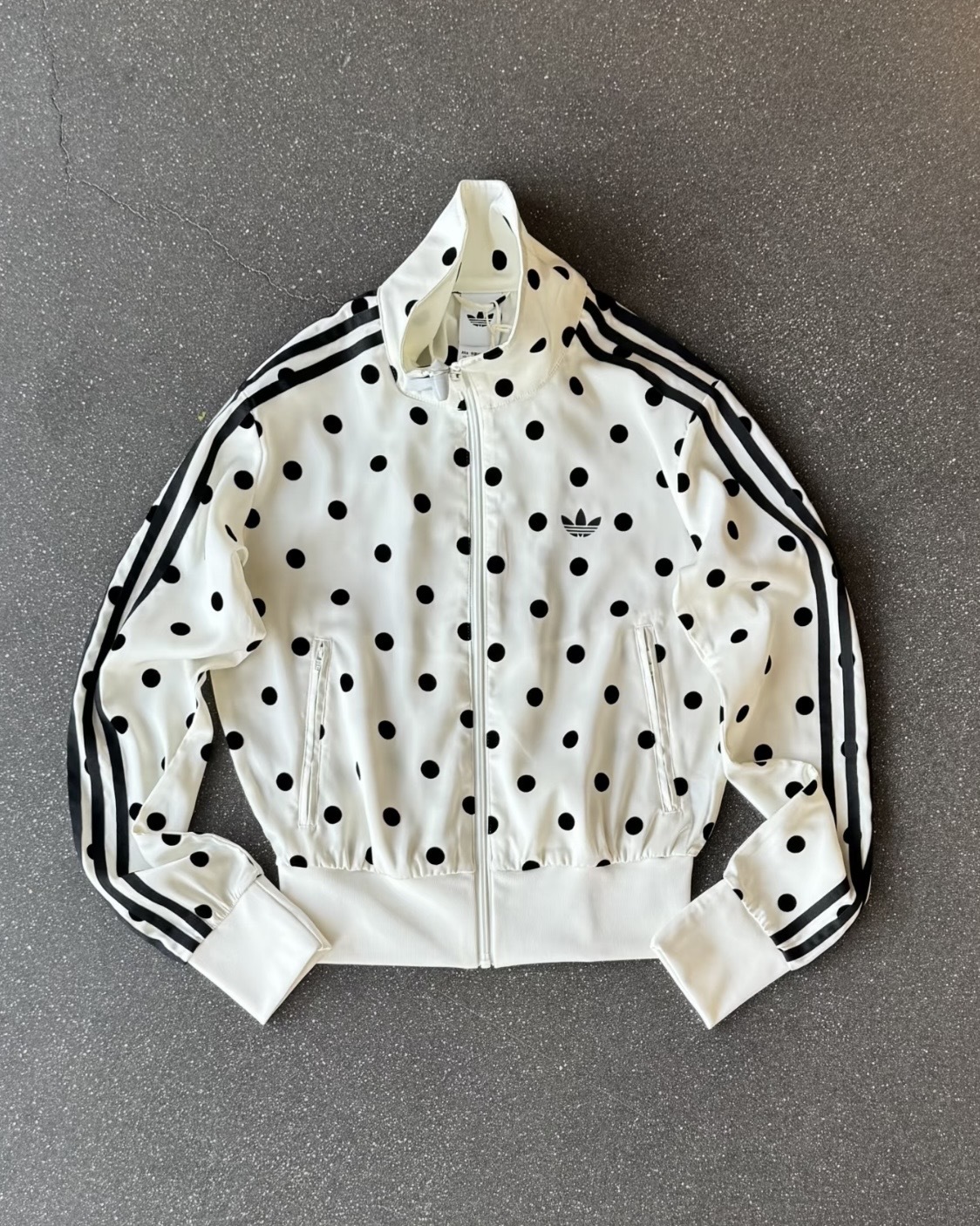 ADIDAS ORIGINALS SATIN POLKA DOTS TT TRACK TOP 緞面波點 短版 運動外套 立領外套 拉鍊外套 女款 / 預購
