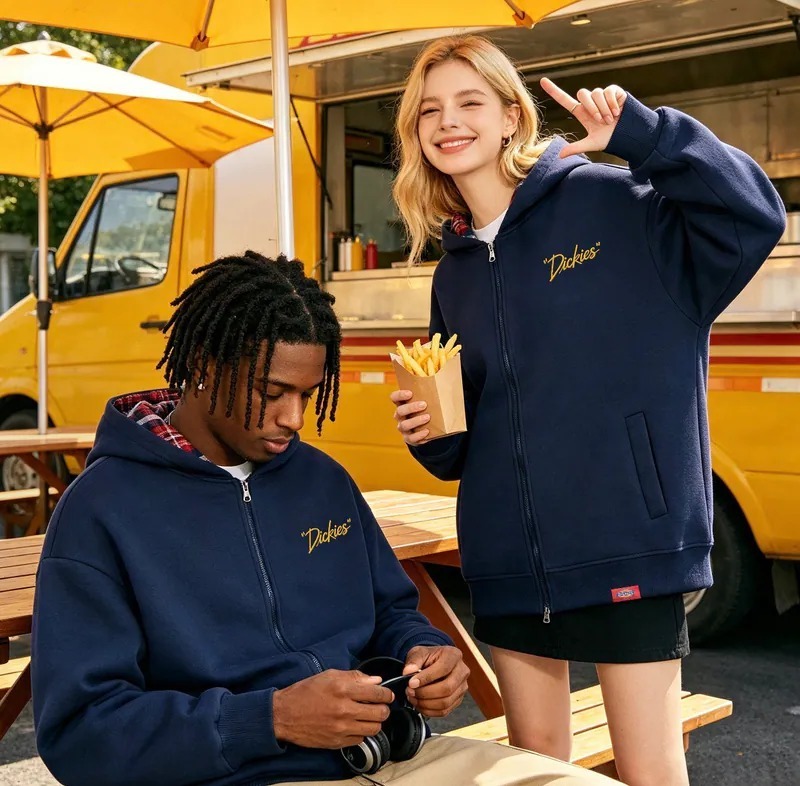 【逢甲FUZZY】DICKIES 美式復古 純棉 刺繡Logo 連帽外套