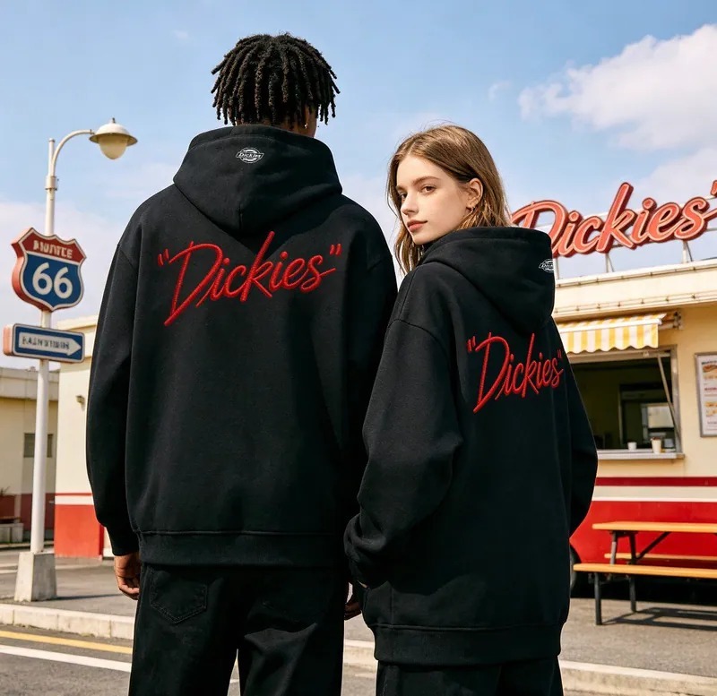 【逢甲FUZZY】DICKIES 美式復古 純棉 刺繡Logo 連帽外套