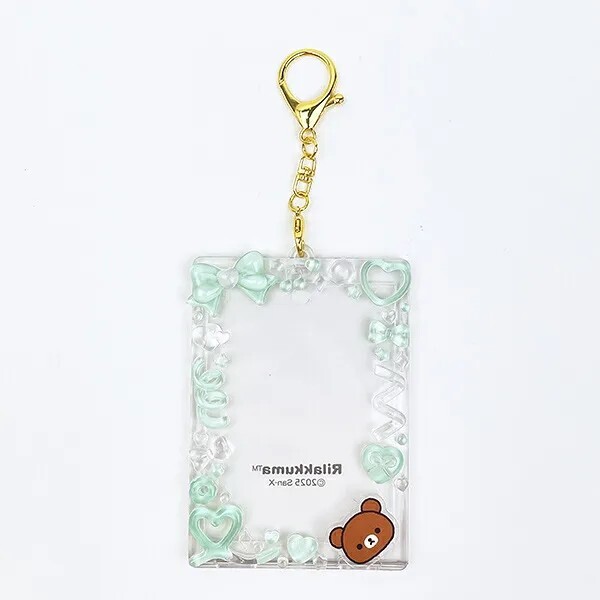 Rilakkuma Chairoikoguma Clear Deco Card Holder