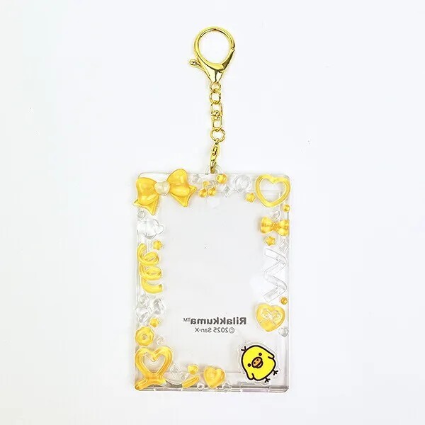 Rilakkuma Kiiroitori Clear Deco Card Holder