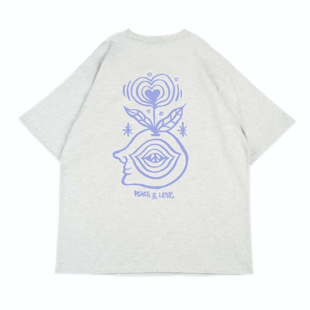 SIGHT Clothing｜Peace & Love Tee (Heather Grey)